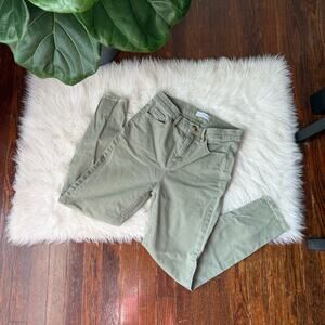 LOFT Green Slim Pocket Pants High Waist Skinny Crop